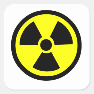 Radioactive Symbol Square Sticker
