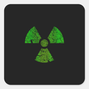 Radioactive Symbol Square Sticker