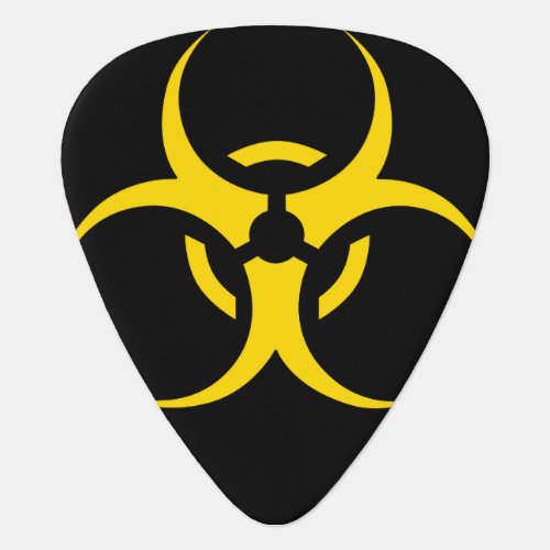 Radioactive Toxic Biohazard Symbol Guitar Pick