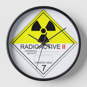 Radioactive Transport Plate Clock