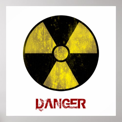 Radioactive Warning Sign  Cool Grunge