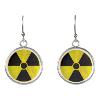 Radioactive Warning Sign | Cool Grunge Earrings
