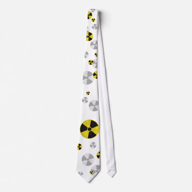 Radioactive Warning Sign | Cool Grunge Neck Tie (Front)