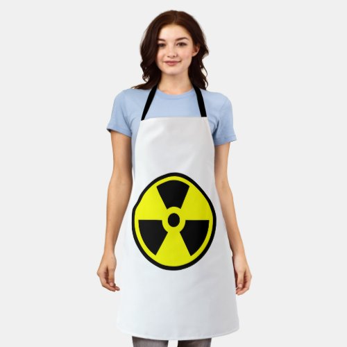 Radioactive Yellow And Black Symbol Apron