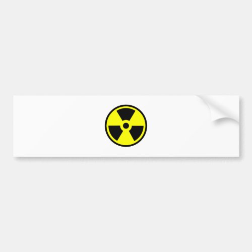 Radioactive Yellow And Black Symbol Bumper Sticker