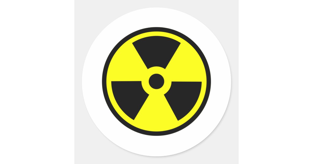 Radioactive Yellow And Black Symbol Classic Round Sticker Zazzle