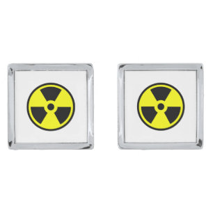 Radioactive Yellow And Black Symbol Cufflinks