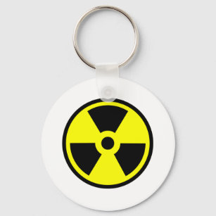 Radioactive Yellow And Black Symbol Keychain