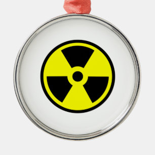 Radioactive Yellow And Black Symbol Metal Ornament