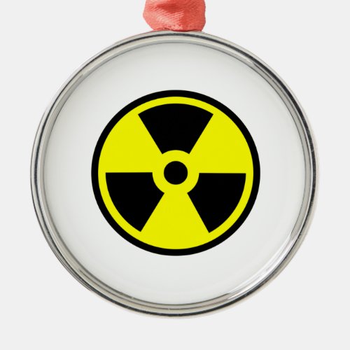Radioactive Yellow And Black Symbol Metal Ornament