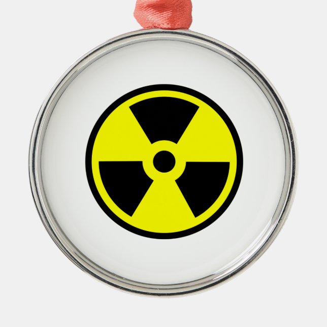 Radioactive Yellow And Black Symbol Metal Ornament (Front)