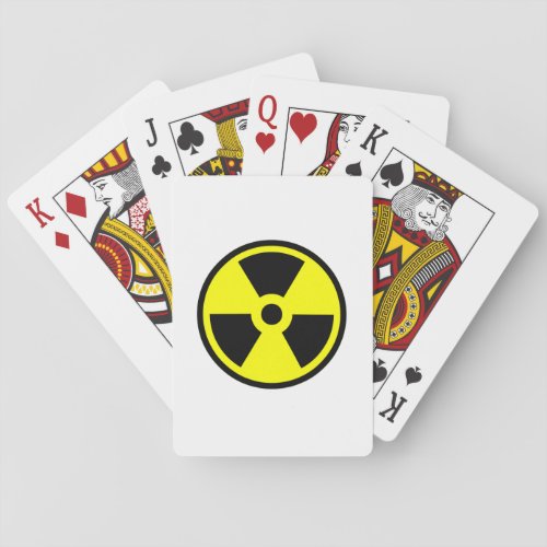 Radioactive Yellow And Black Symbol Poker Cards