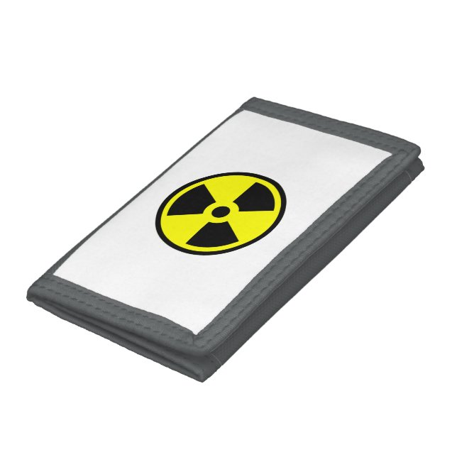 Radioactive Yellow And Black Symbol Trifold Wallet (Bottom)
