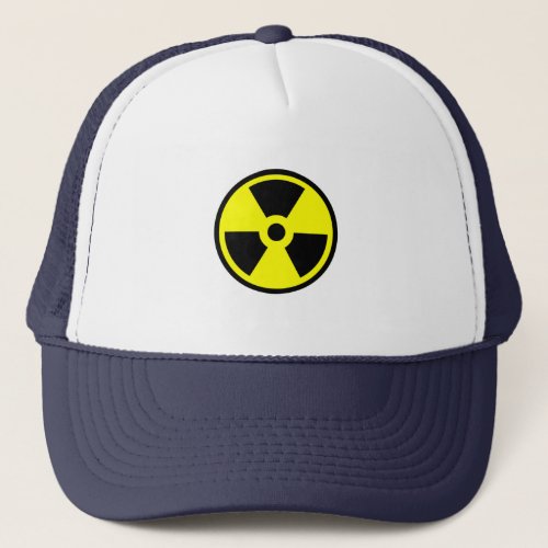 Radioactive Yellow And Black Symbol Trucker Hat