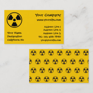 Radioactivity Warning Business Card