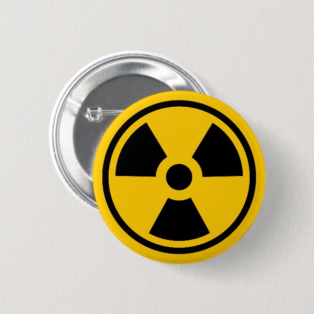 Radioactivity Warning Button (Front & Back)