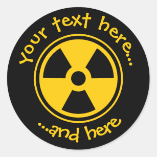 Radioactivity Warning Classic Round Sticker