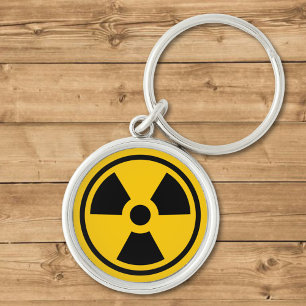 Radioactivity Warning Keychain