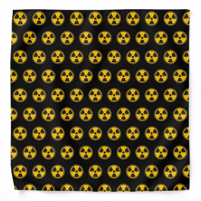 Radioactivity Warning Pattern Bandana (Front)