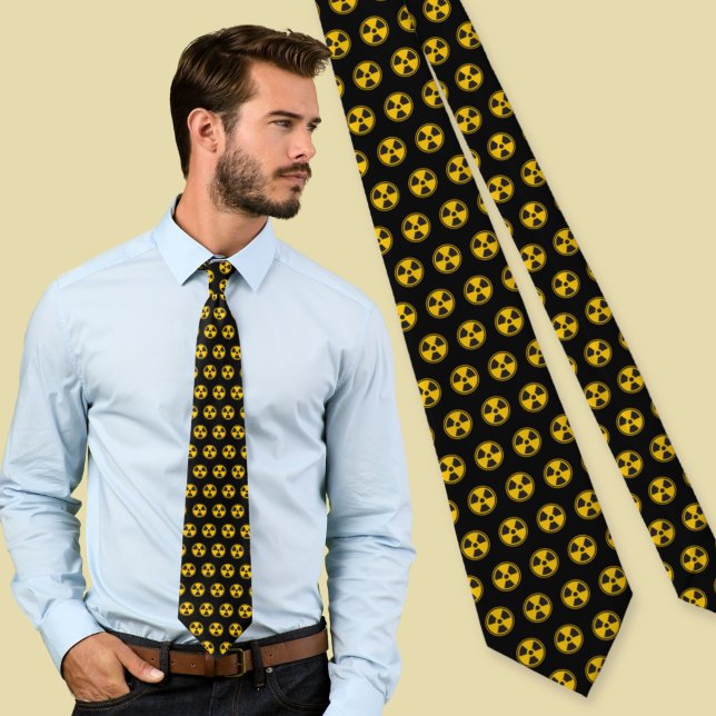 Radioactivity Warning Pattern Neck Tie (Creator Uploaded)