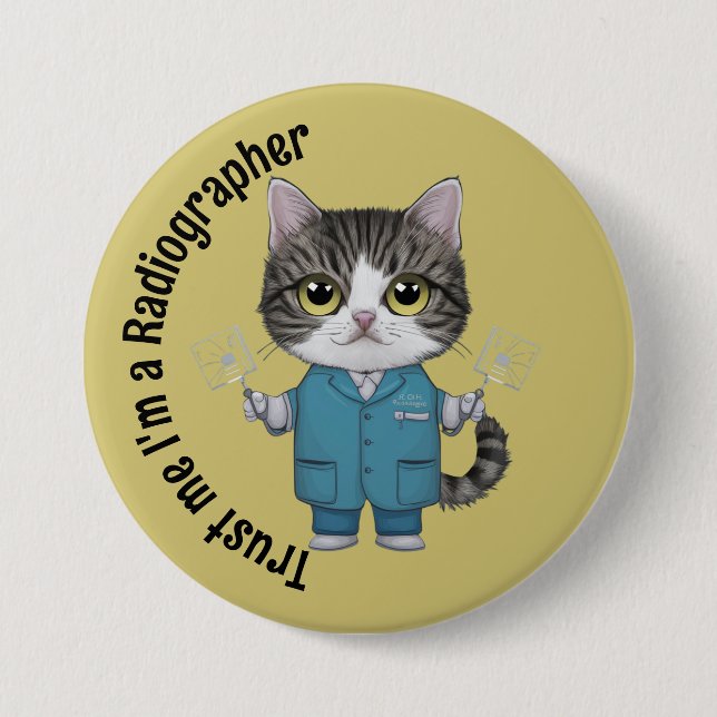 Radiographer, medical doctor, Radioligand Therapy Button (Front)