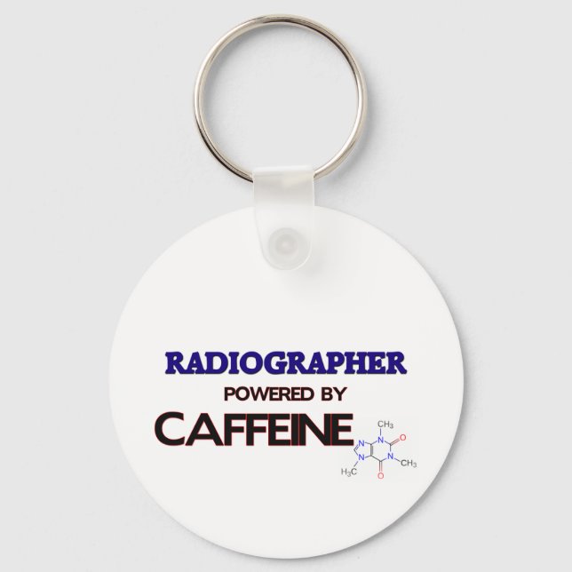 Radiographer Powered by caffeine Keychain (Front)