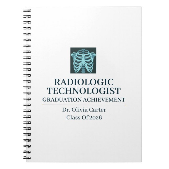 Radiologic Technologist Custom Name Since Year Notebook (Front)