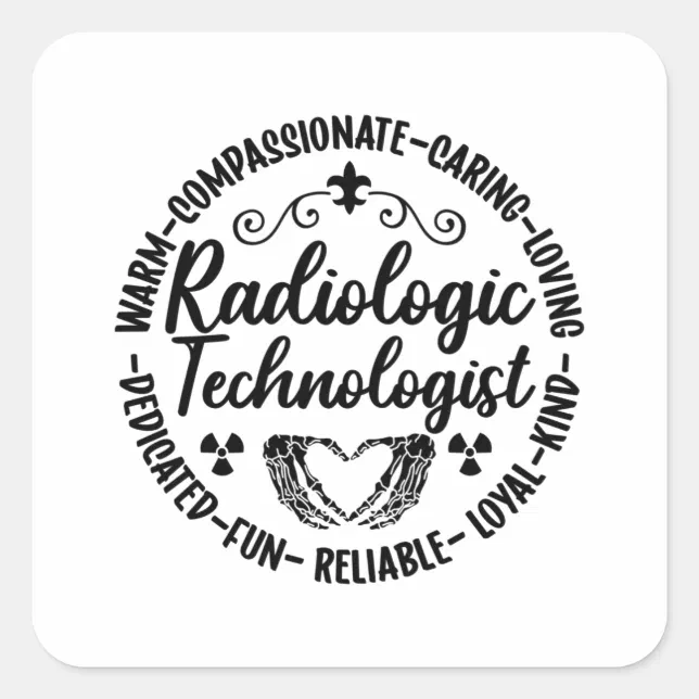 Radiologic Technologist Nurse Xray Radiology Tech Square Sticker Zazzle