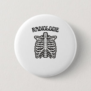 Radiologie Rib Cage Skeleton Illustration Button