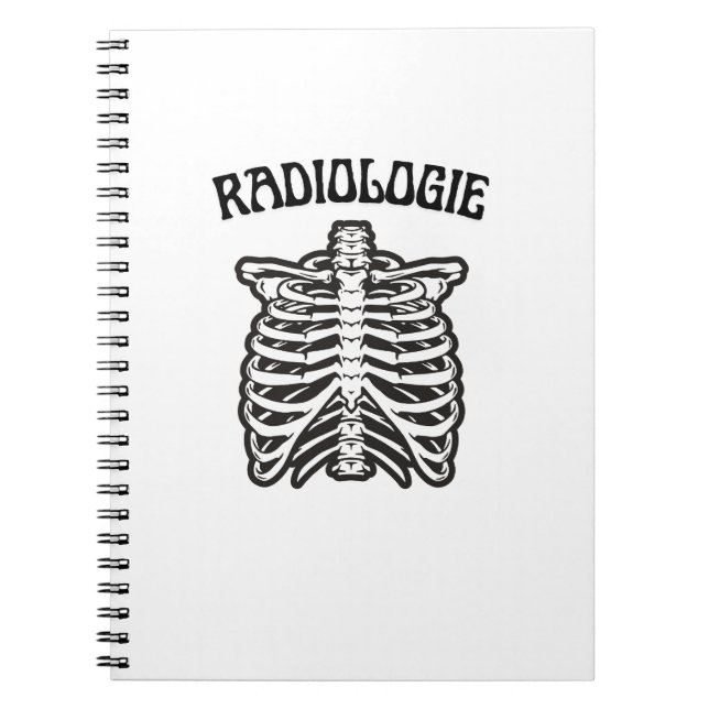Radiologie Rib Cage Skeleton Illustration Notebook (Front)