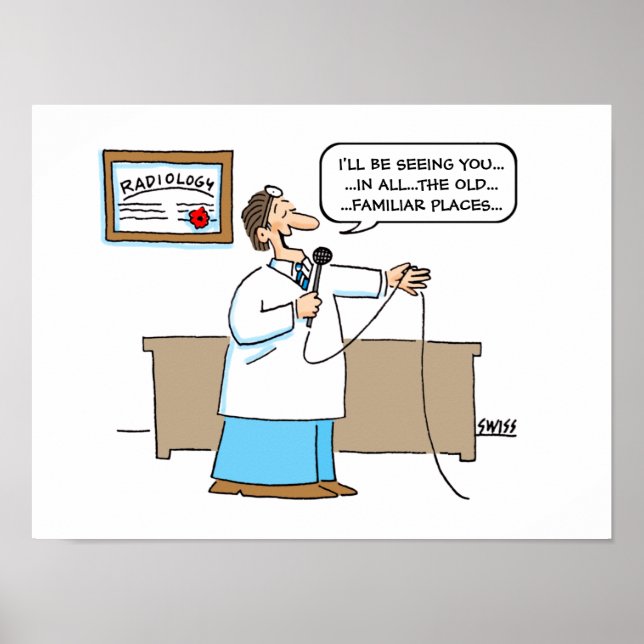Radiologist Cartoon Poster (Front)