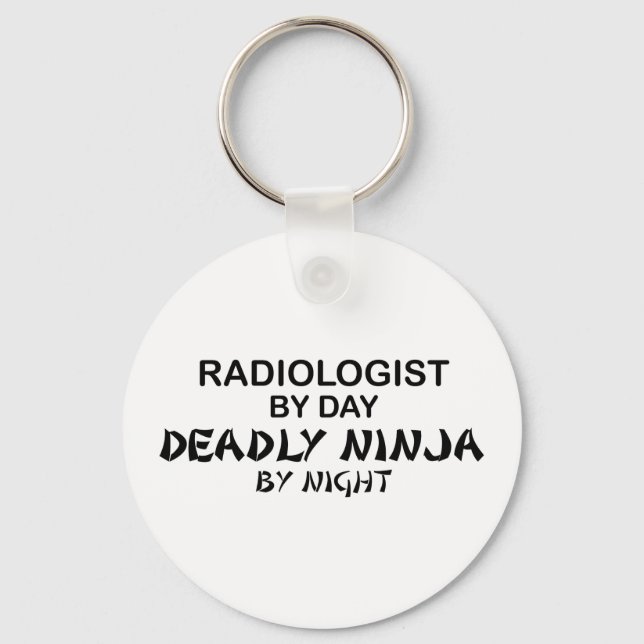 Radiologist Deadly Ninja by Night Keychain (Front)