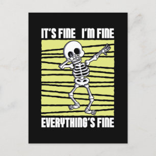 Radiologist It's Fine I'm Fine Radiology Xray Tech Holiday Postcard