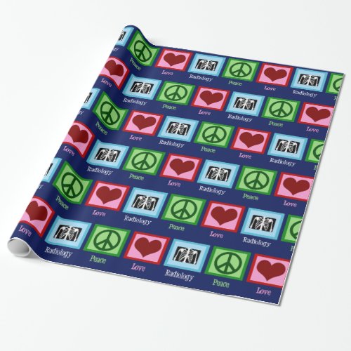 Radiologist Peace Love Radiology Chest X_Ray Tech Wrapping Paper