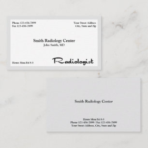 Radiologist Radiology Business Card