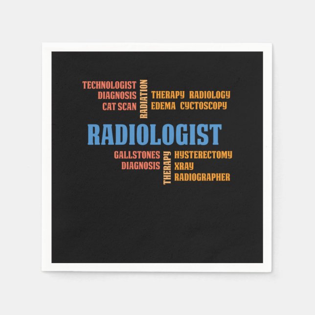 Radiologist Technologist Radiology Xray Diagnosis  Napkins (Front)