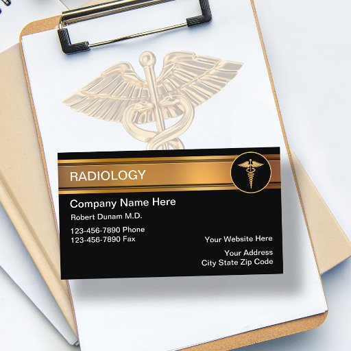 Customizable Radiology Business Cards