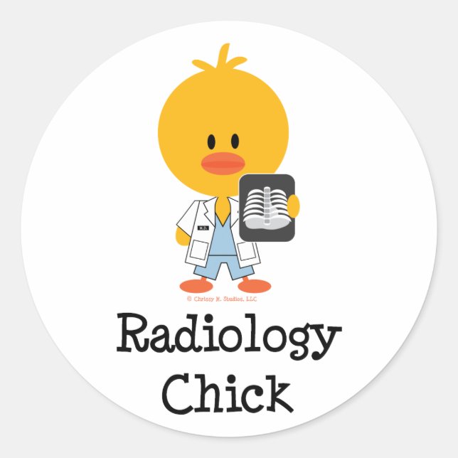 Radiology Chick Stickers (Front)