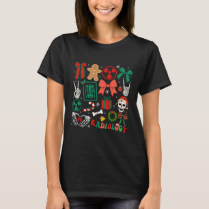 Radiology Christmas Rad Tech Coquette Bow X-ray Ra T-Shirt