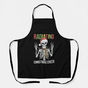 Radiology Christmas Santa Skeleton Xray Technician Apron