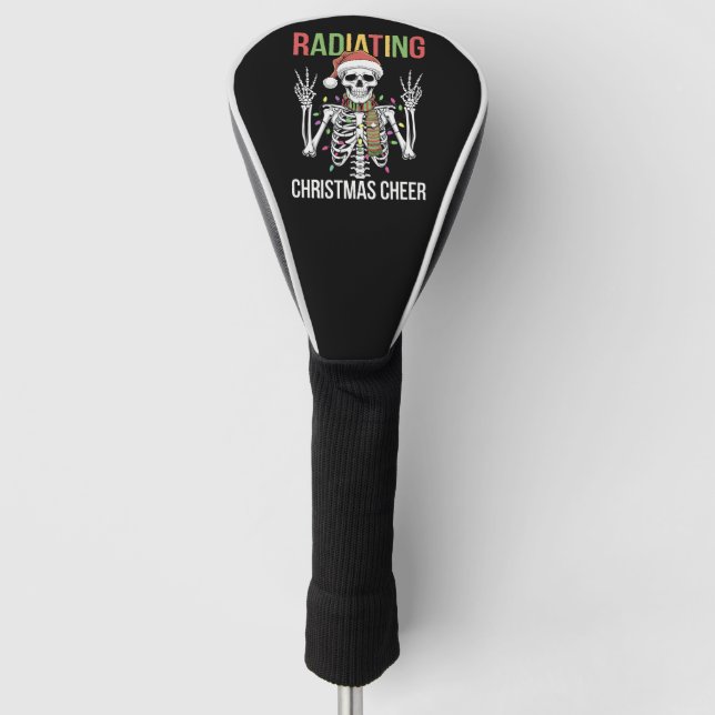 Radiology Christmas Santa Skeleton Xray Technician Golf Head Cover (Front)