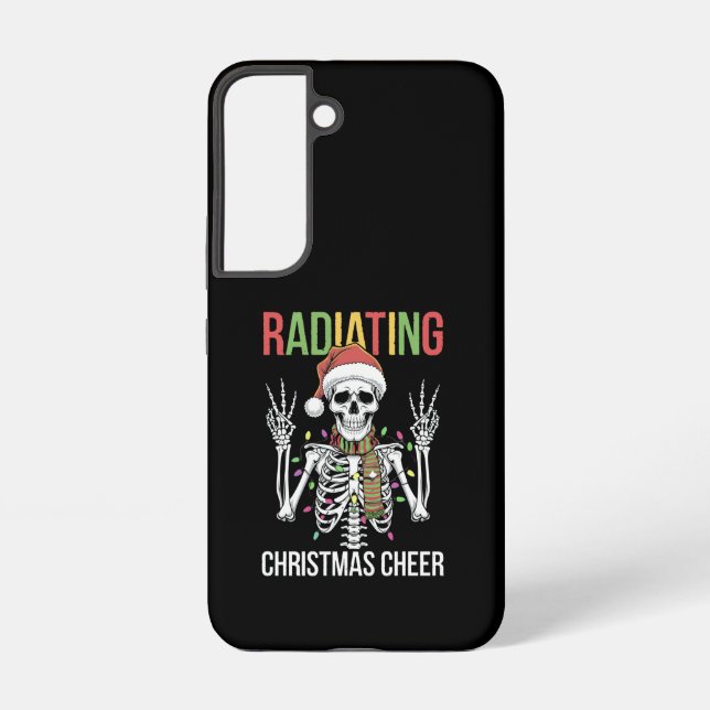 Radiology Christmas Santa Skeleton Xray Technician Samsung Galaxy Case (Back)