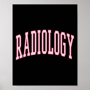 Radiology Cute Pink Preppy Nurse Ct Mri Rad Tech Poster