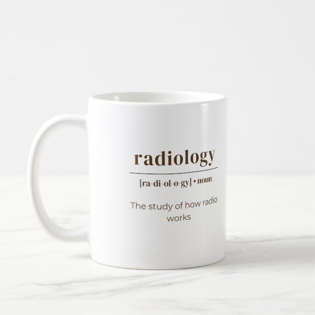 Radiology Dictionary Definition Coffee Mug (Left)
