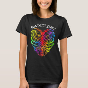 Radiology Heart Ribcage Tie Dye  X Ray Technologis T-Shirt