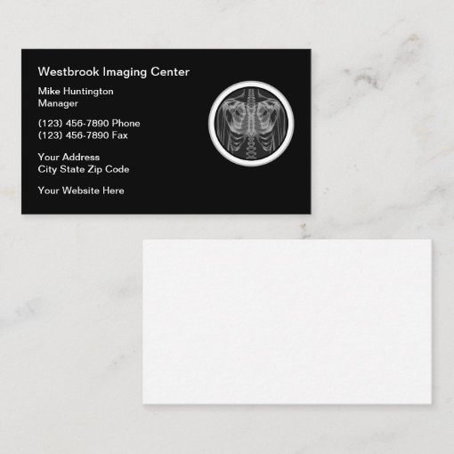 Radiology Imaging Center Business Card Zazzle