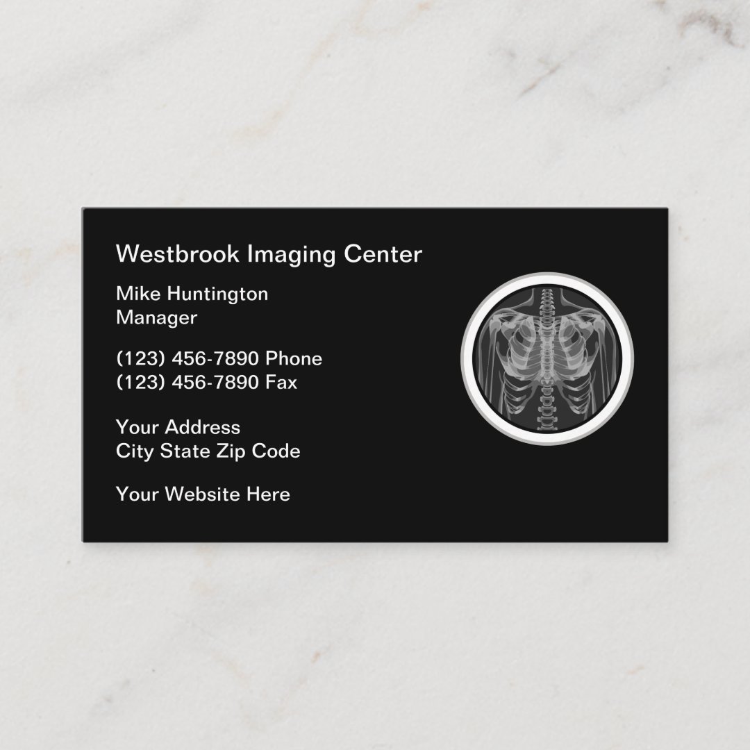 Radiology Imaging Center Business Card Zazzle