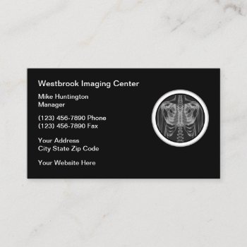 Radiology Imaging Center Business Card by Luckyturtle at Zazzle