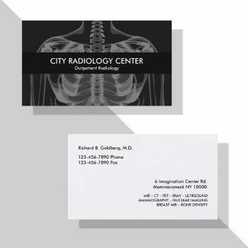 Radiology Lab Business Cards by Luckyturtle at Zazzle