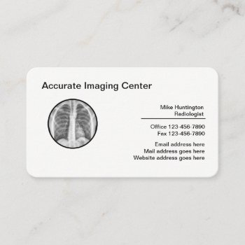Radiology Medical Imaging Business Cards by Luckyturtle at Zazzle